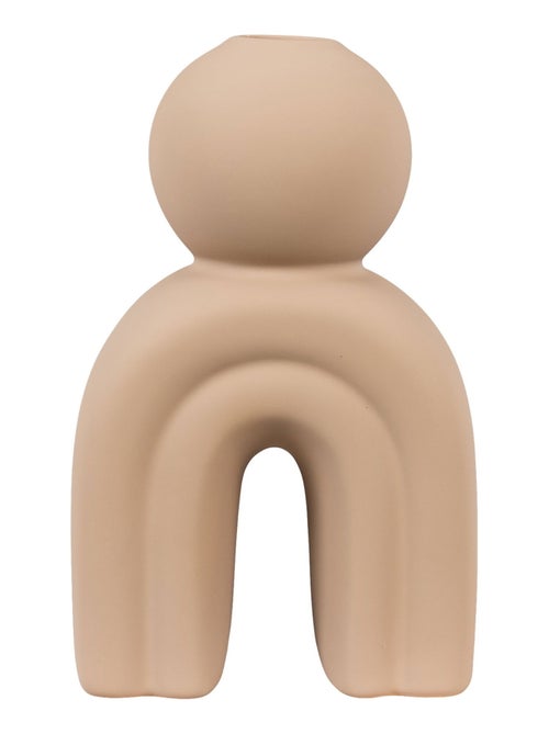 Bougeoir - Bougeoir, céramique, marron, 10,5x6,5x17 cm - Kiabi