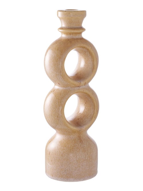 Bougeoir - Bougeoir, céramique, marron 13,5x8,8x23,4 cm - Kiabi