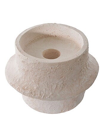 Bougeoir - Bougeoir, ciment, blanc, lot de 2