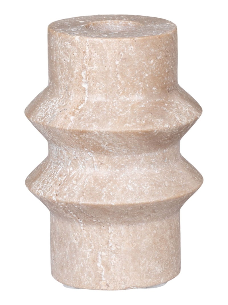 Bougeoir - Bougeoir, travertin, naturel, ø7x10 cm Beige - Kiabi