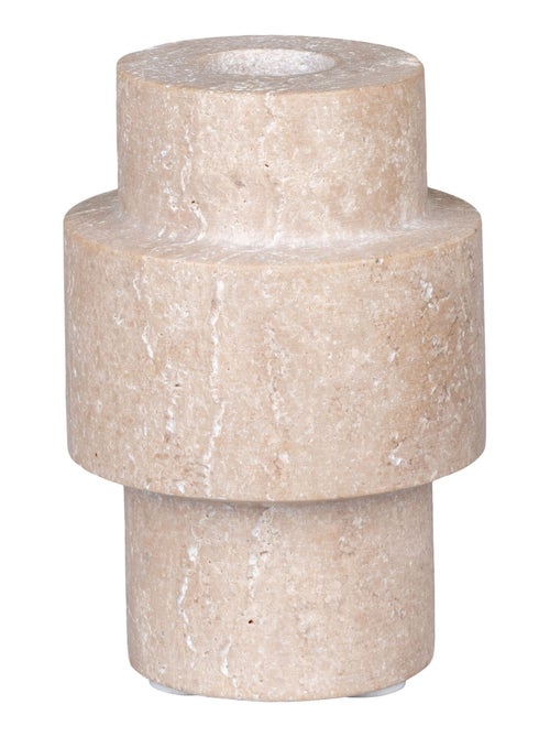 Bougeoir - Bougeoir, travertin, naturel, ø7x10 cm - Kiabi