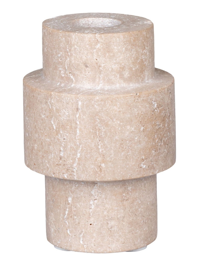 Bougeoir - Bougeoir, travertin, naturel, ø7x10 cm Beige - Kiabi