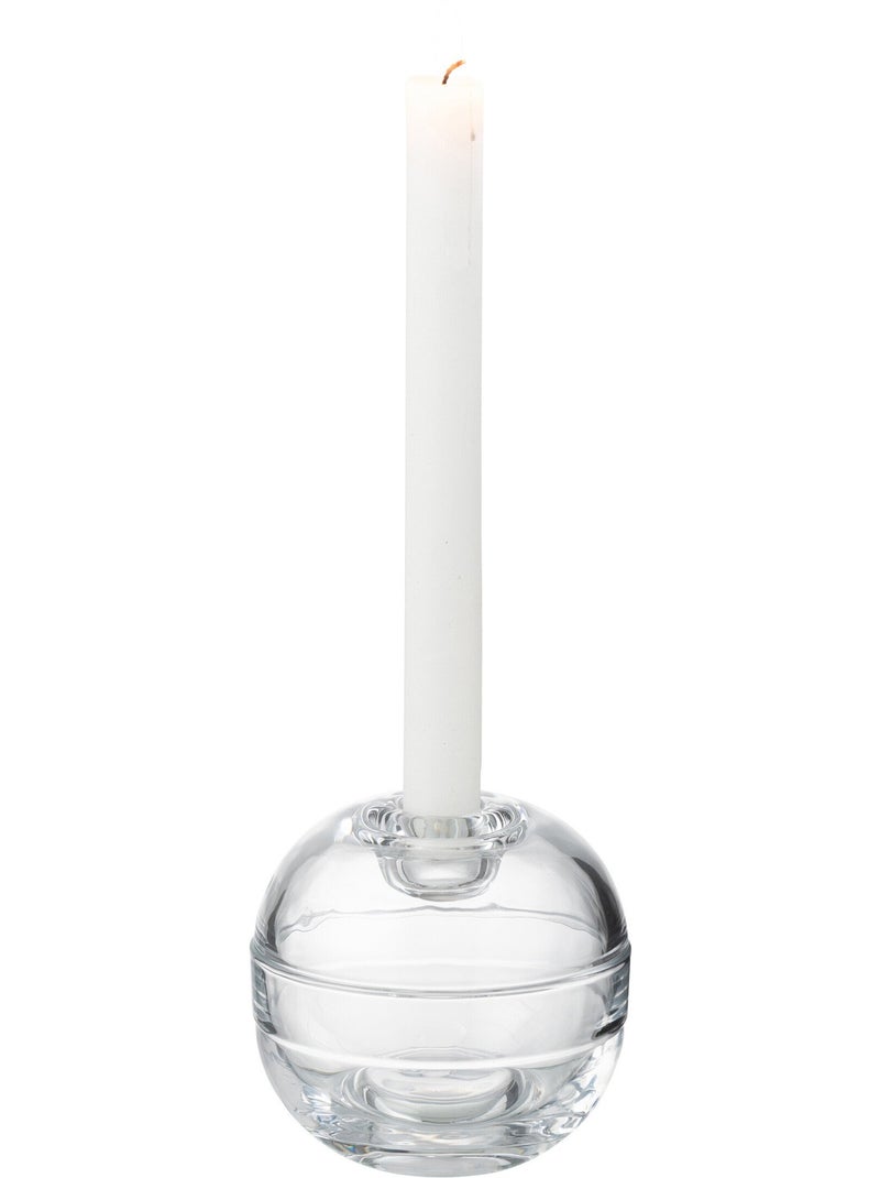 Bougeoir 2 en 1 en verre forme boule - AFIBEL Blanc - Kiabi