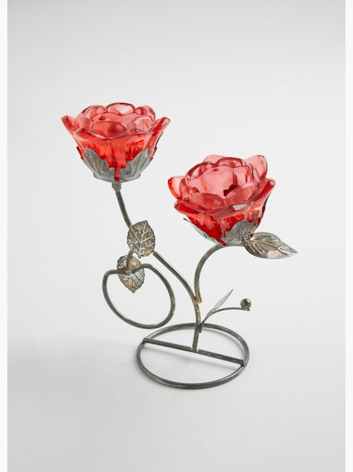 Bougeoir 2 roses - AFIBEL - Kiabi