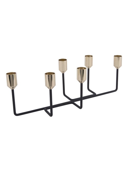 Bougeoir 6 bougies en métal design moderne LINEATE - Kiabi Bougeoir 6 bougies en métal design moderne LINEATE - Kiabi