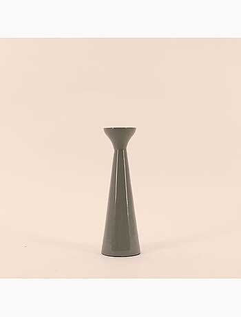 Bougeoir alu laqué vert 20cm