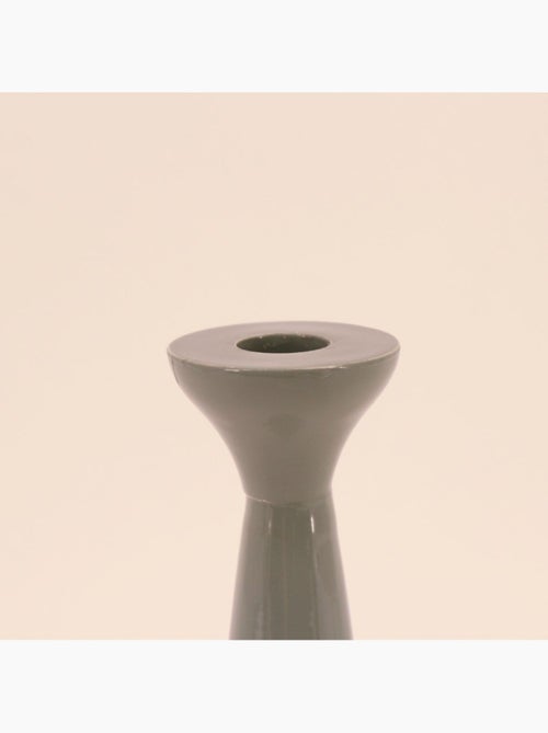 Bougeoir alu laqué vert 20cm - Kiabi