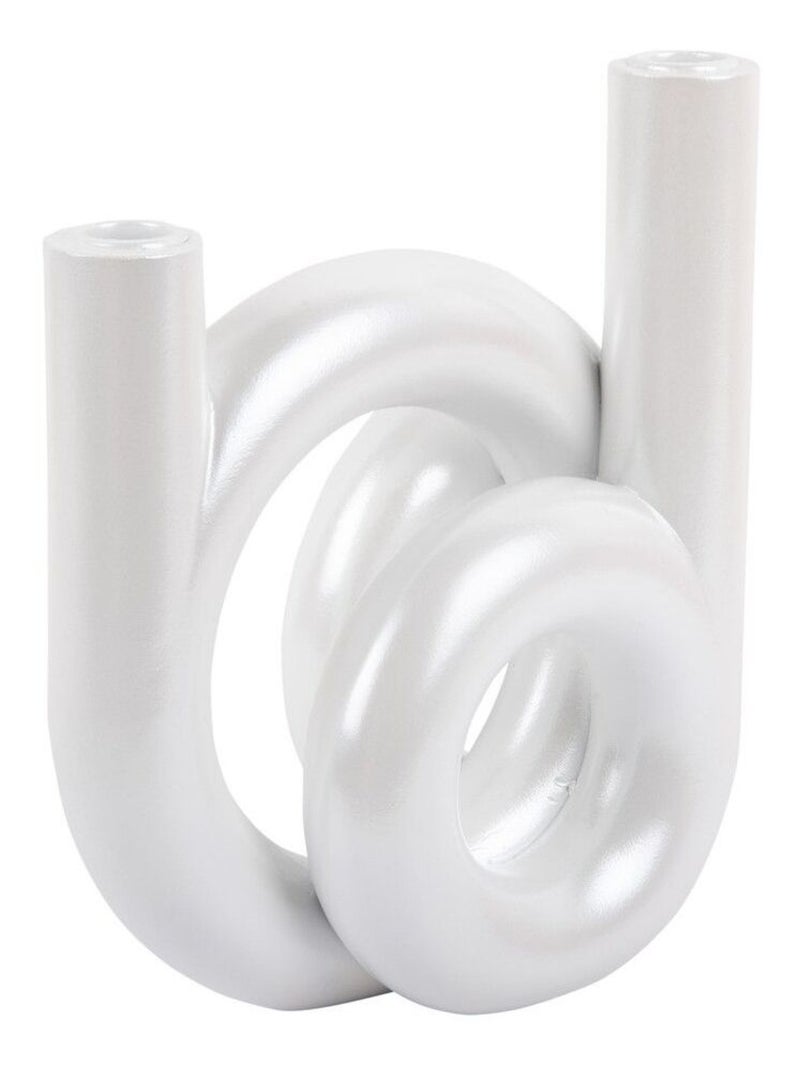 Bougeoir Anneaux moyen LOOPA Blanc - Kiabi