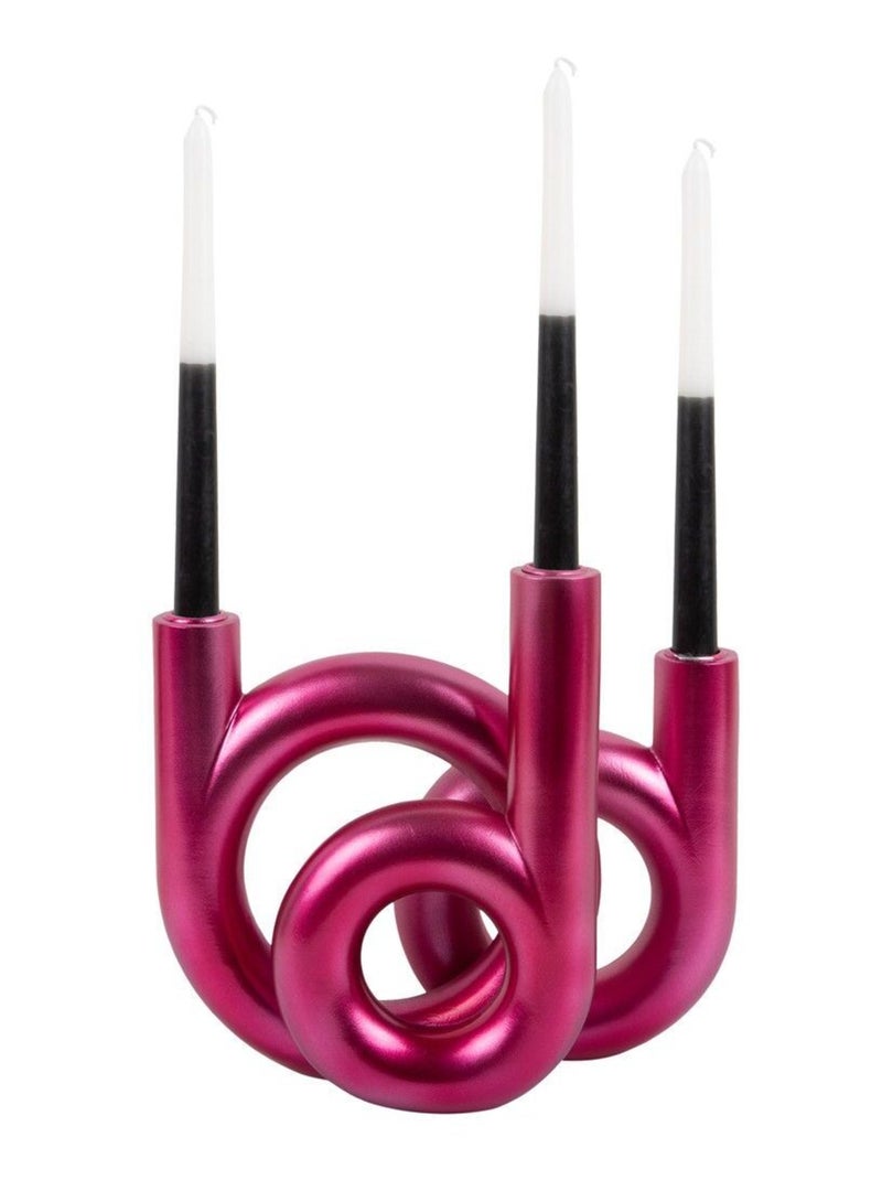 Bougeoir Anneaux moyen LOOPA Rose - Kiabi