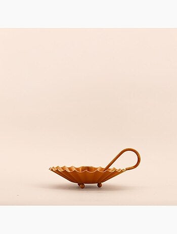 Bougeoir avec anneau en métal laqué