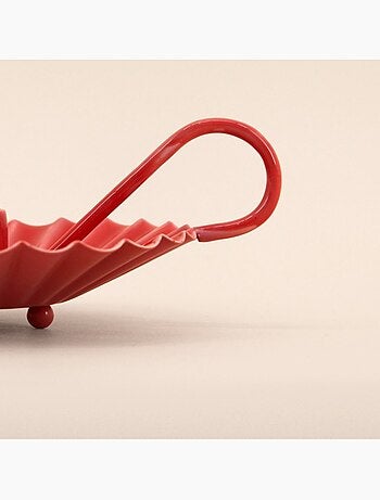 Bougeoir avec anneau en métal laqué