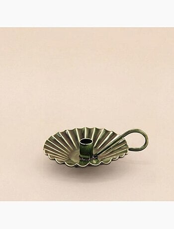 Bougeoir avec anneau en métal laqué