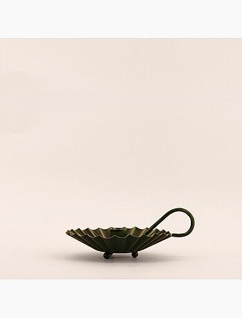 Bougeoir avec anneau en métal laqué