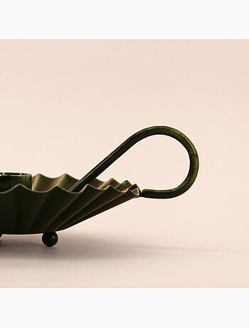 Bougeoir avec anneau en métal laqué