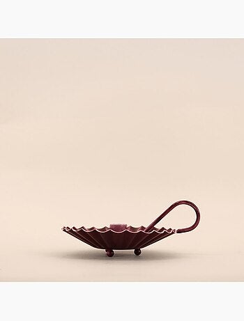 Bougeoir avec anneau en métal laqué