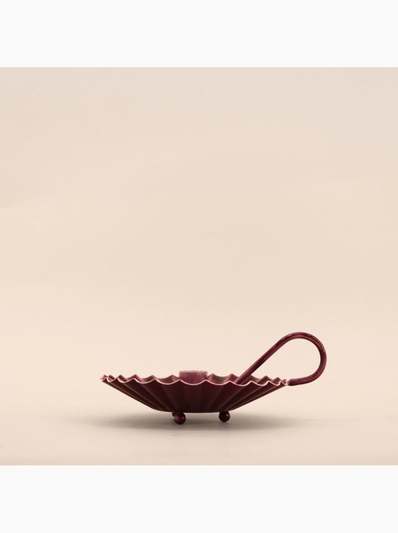 Bougeoir avec anneau en métal laqué Violet - Kiabi