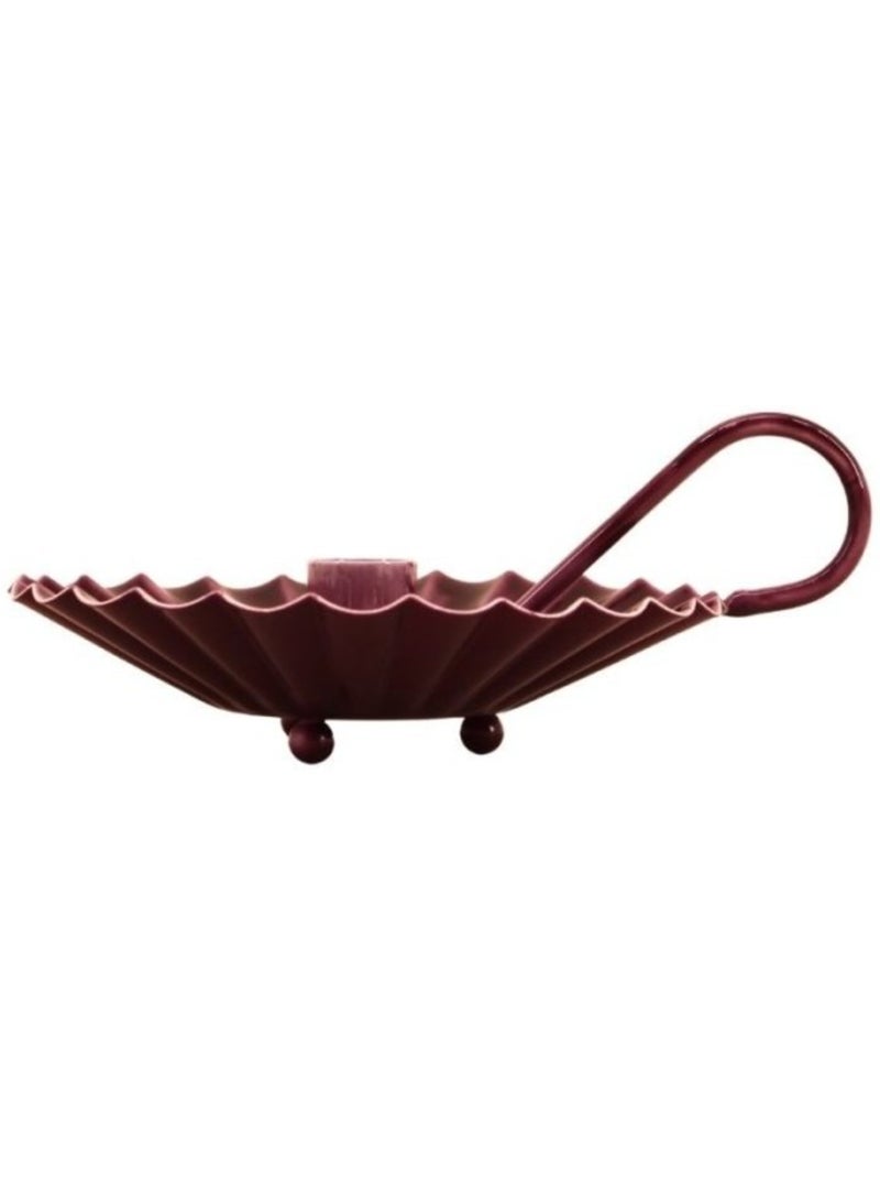 Bougeoir avec anneau en métal laqué Violet - Kiabi