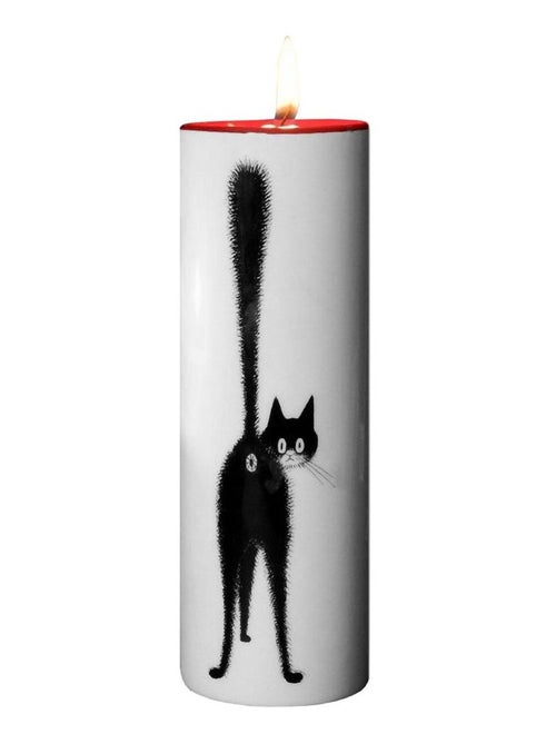 Bougeoir chat en céramique 14.5 cm - Kiabi