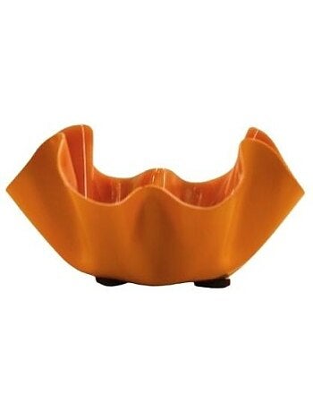 Bougeoir coupelle alvéolée en métal laqué