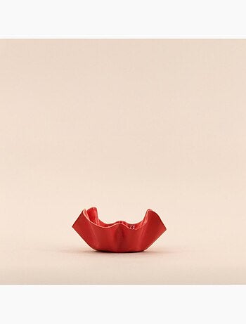 Bougeoir coupelle alvéolée en métal laqué