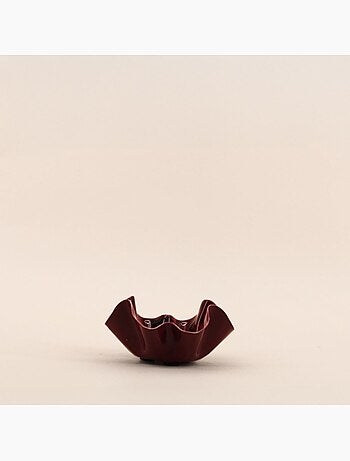 Bougeoir coupelle alvéolée en métal laqué