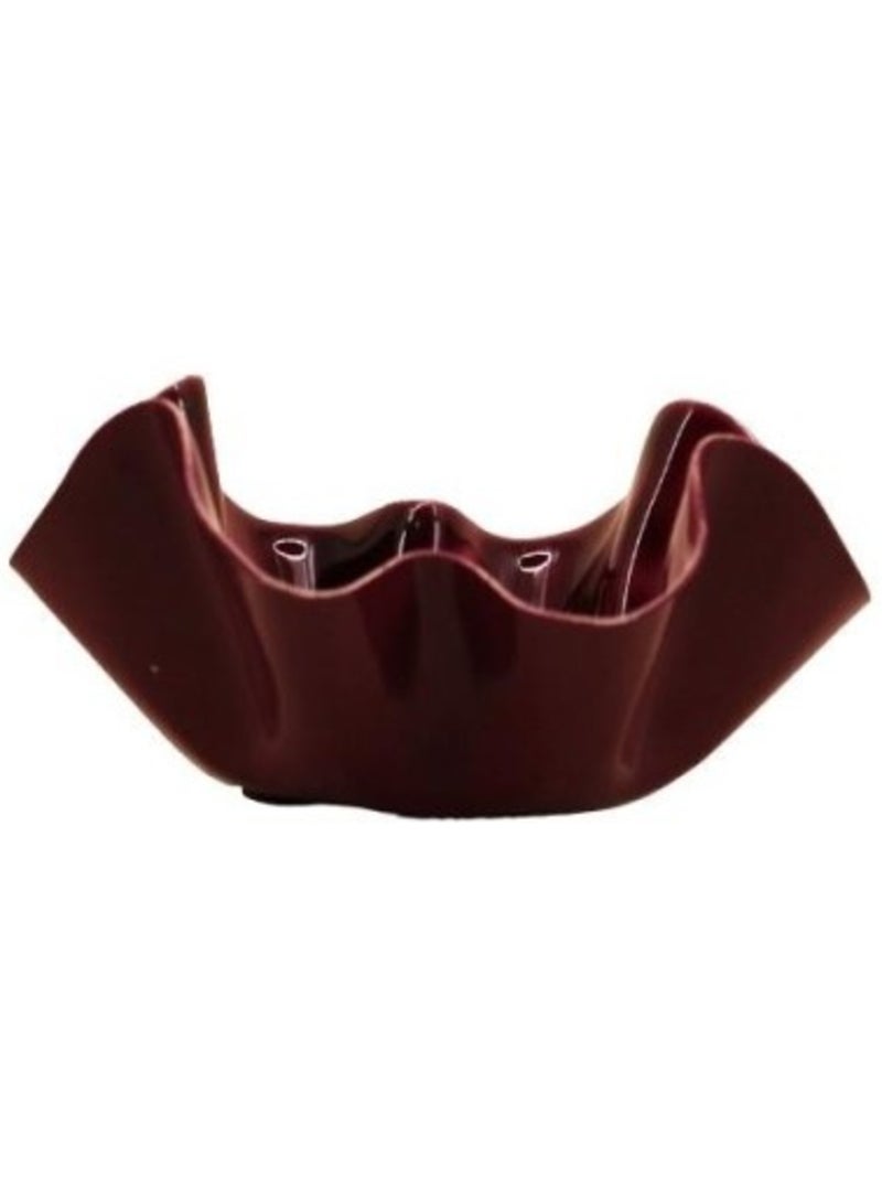 Bougeoir coupelle alvéolée en métal laqué Violet - Kiabi