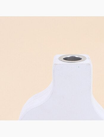 Bougeoir design blanc 30cm