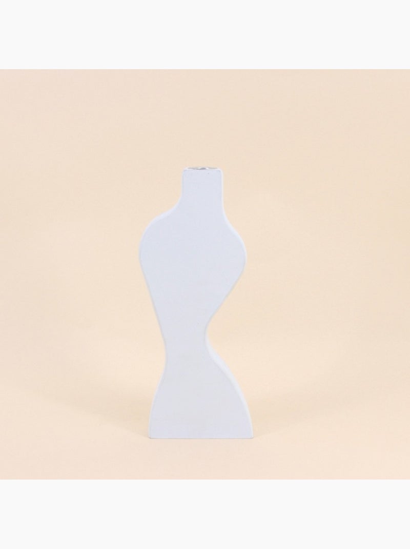 Bougeoir design blanc 30cm Blanc - Kiabi