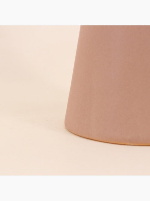 Bougeoir design en grès beige 30cm - Kiabi