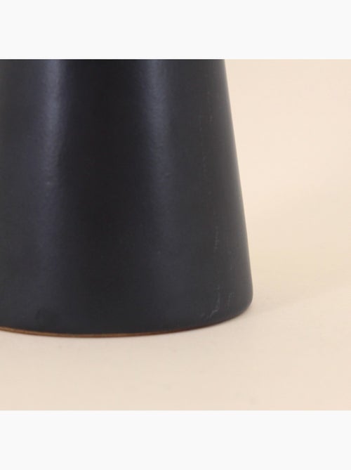 Bougeoir design en grès noir 22cm - Kiabi