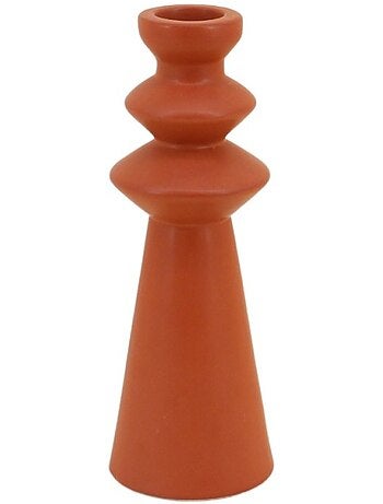 Bougeoir design en grès terracotta 30cm