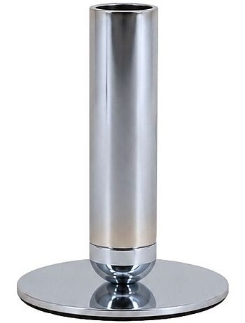 Bougeoir design en métal chromé 10,5cm