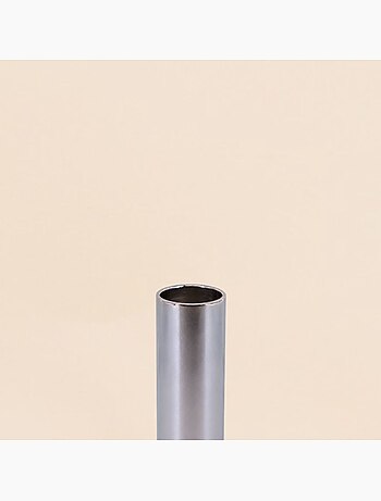 Bougeoir design en métal chromé 10,5cm