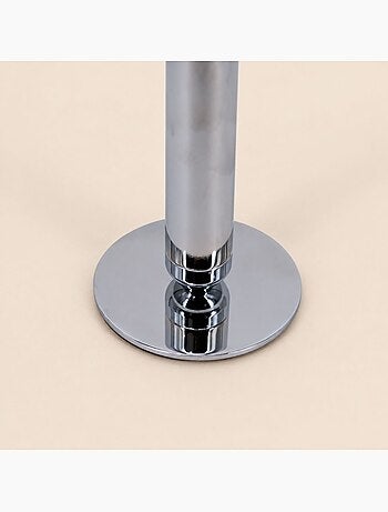 Bougeoir design en métal chromé 10,5cm