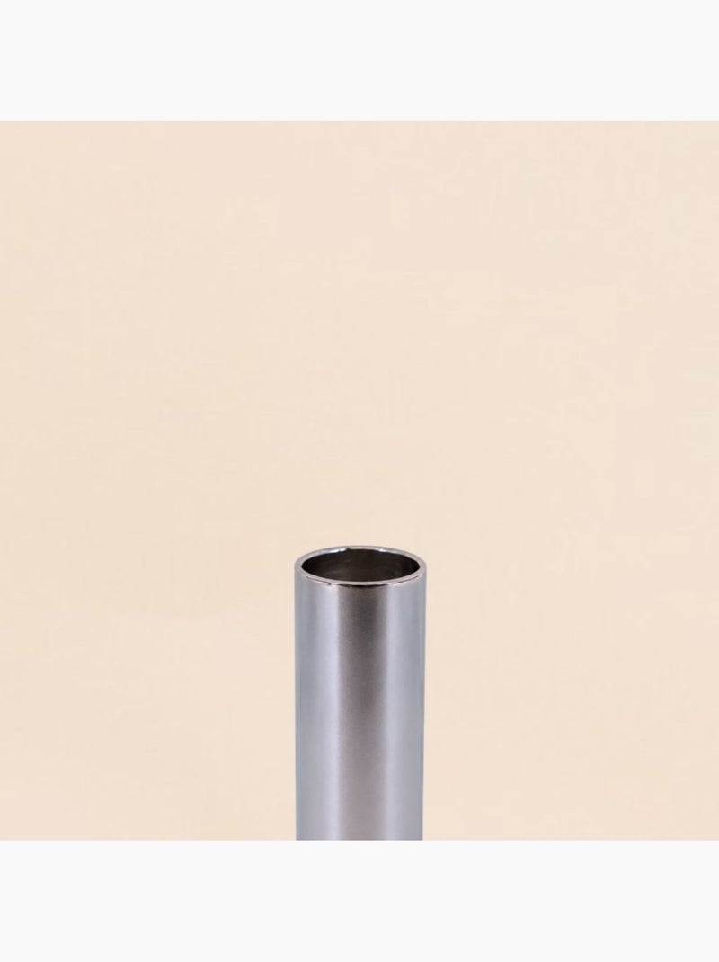 Bougeoir design en métal chromé 10,5cm Gris - Kiabi