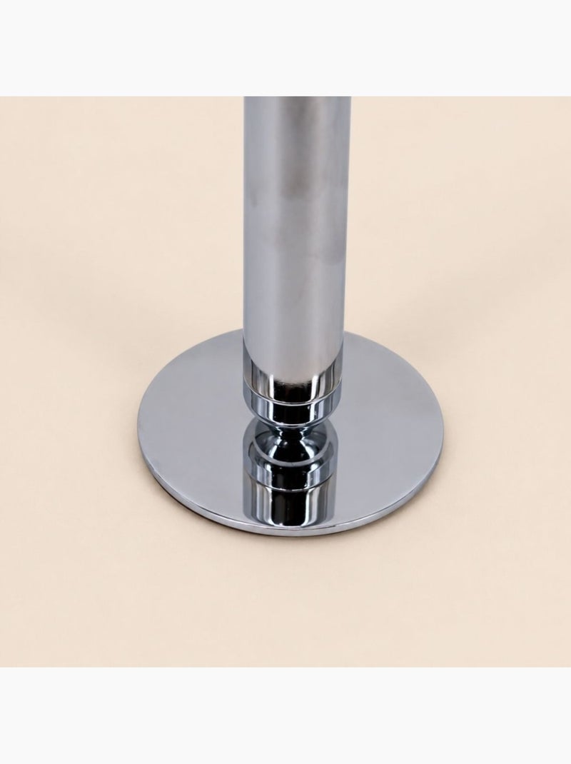 Bougeoir design en métal chromé 10,5cm Gris - Kiabi