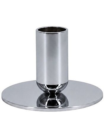 Bougeoir design en métal chromé 5,5cm