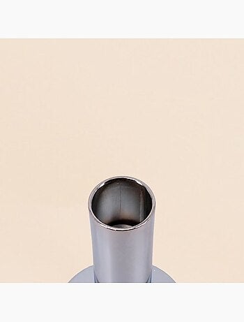 Bougeoir design en métal chromé 5,5cm