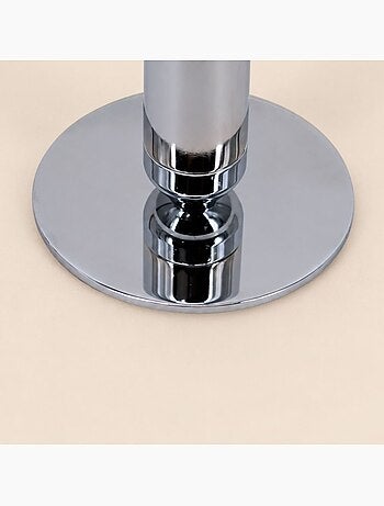 Bougeoir design en métal chromé 5,5cm