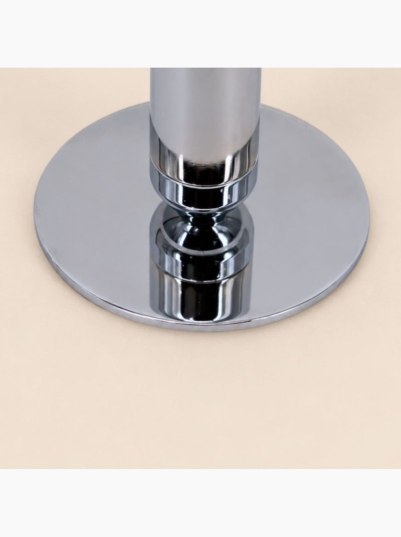 Bougeoir design en métal chromé 5,5cm Gris - Kiabi