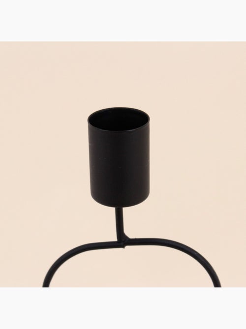 Bougeoir design en métal noir 24cm - Kiabi