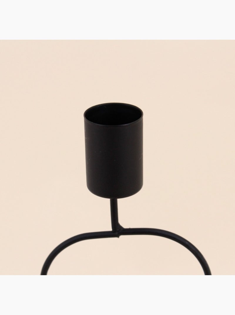 Bougeoir design en métal noir 24cm Noir - Kiabi