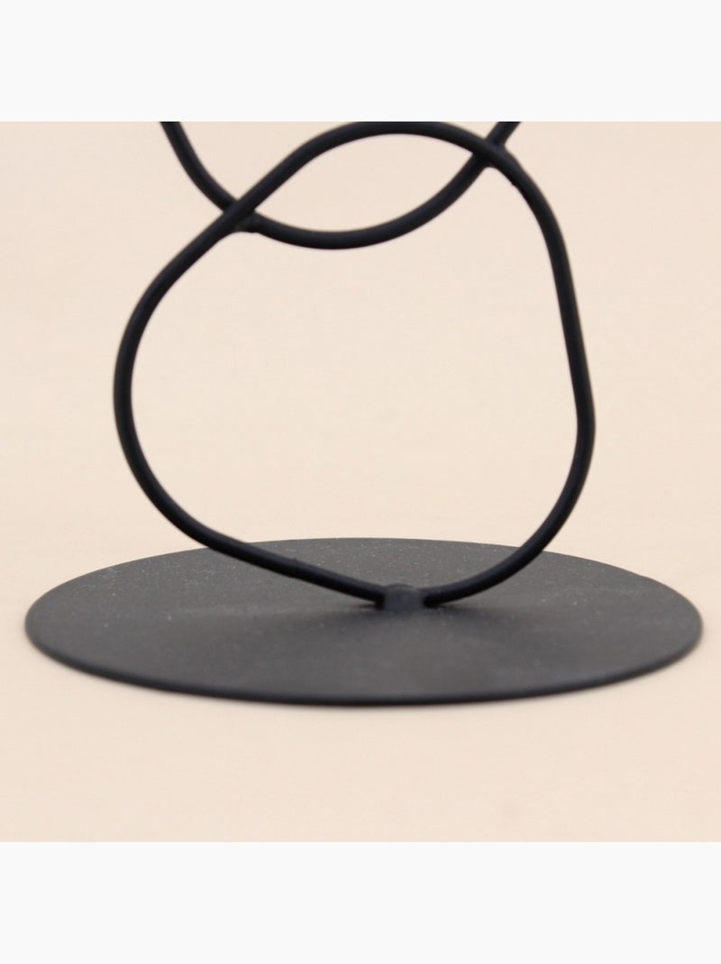 Bougeoir design en métal noir 24cm Noir - Kiabi