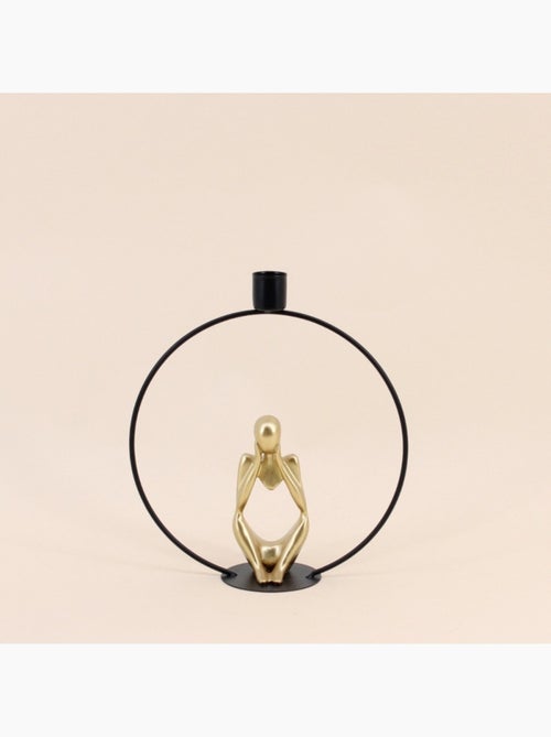 Bougeoir design rond 22cm - Kiabi
