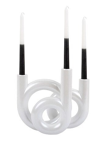 Bougeoir design sculptural en anneaux LOOPA