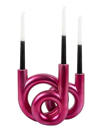 Bougeoir design sculptural en anneaux LOOPA