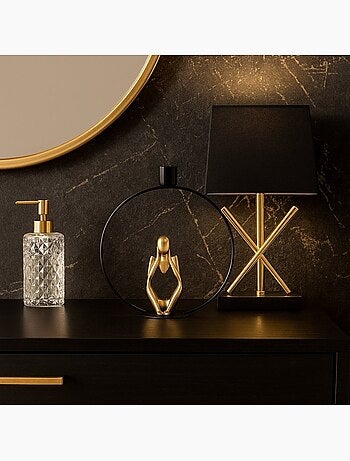 Bougeoir design silhouette penseur 22cm