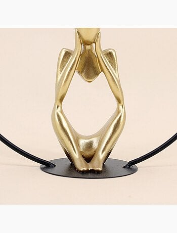 Bougeoir design silhouette penseur 22cm