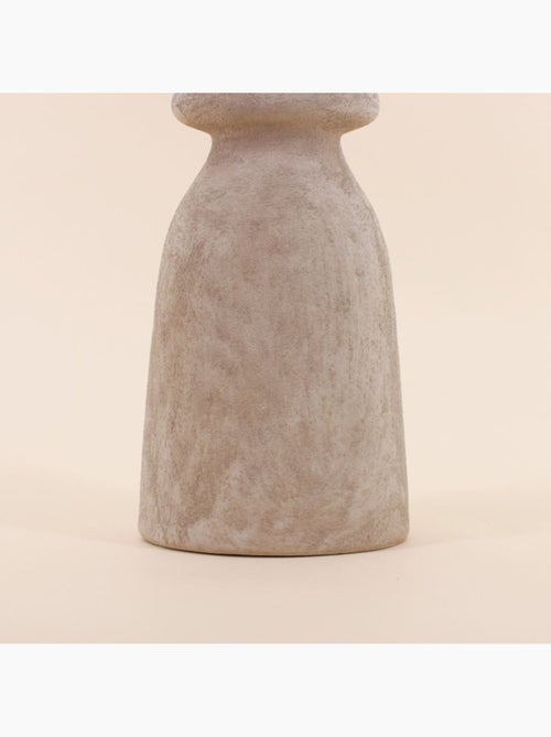 Bougeoir design Y en grès sable 37cm - Kiabi