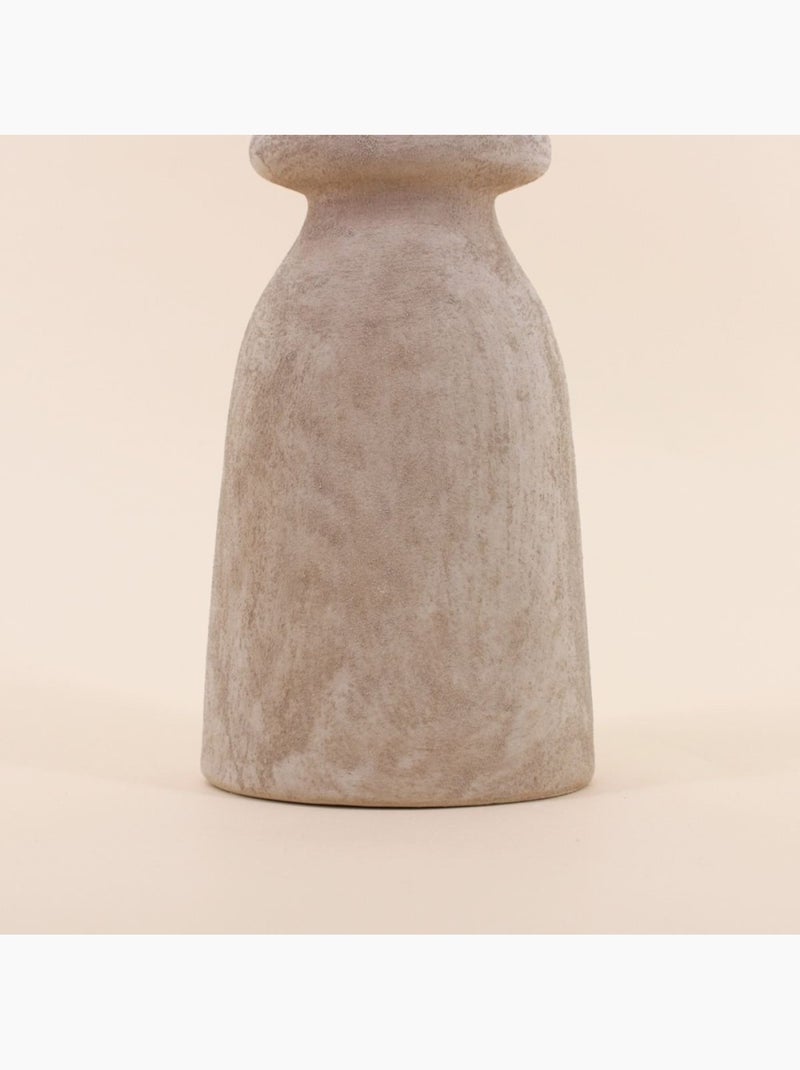 Bougeoir design Y en grès sable 37cm Beige - Kiabi